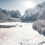 Lake Dobbiaco/Toblach in winter