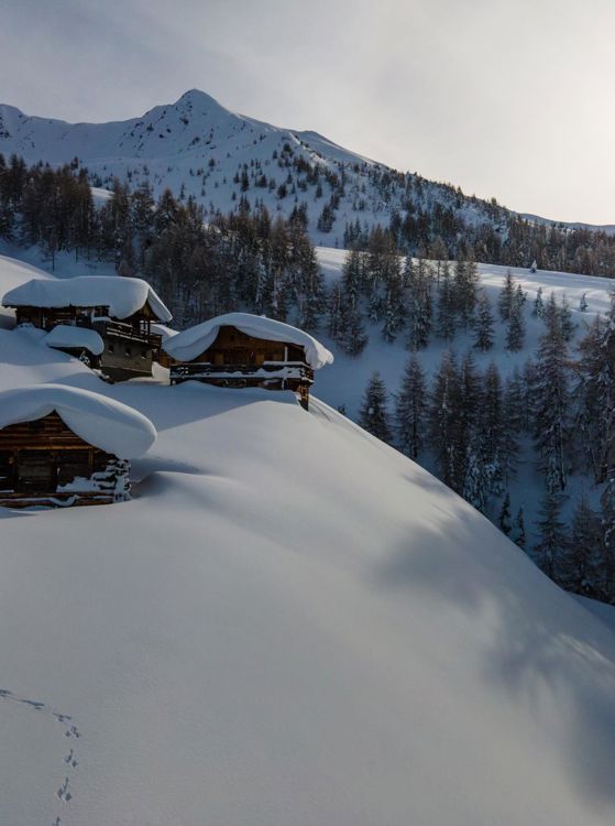 Malga Kasermäder in inverno