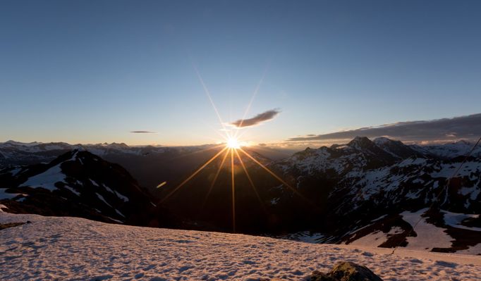 Sunrise in winter